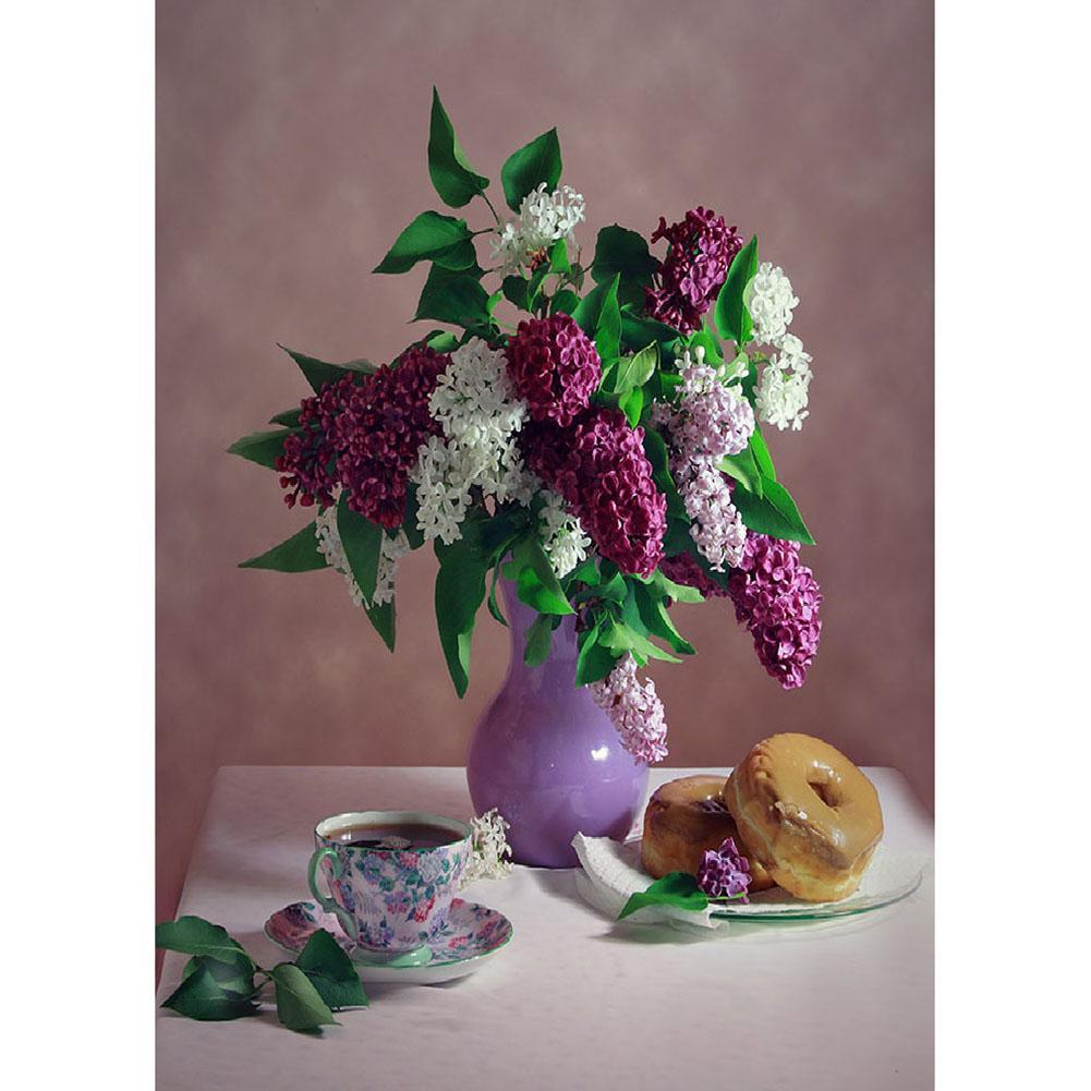 Fleurs - peinture en diamant complet - 30x40cm