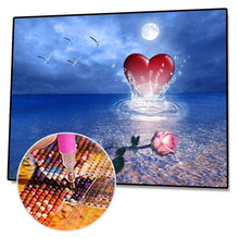 Charger l&#39;image dans la galerie, Coeur - peinture en diamant complet - 40x30cm
