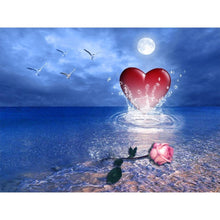 Charger l&#39;image dans la galerie, Coeur - peinture en diamant complet - 40x30cm
