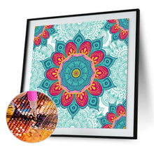 Charger l&#39;image dans la galerie, Fleurs ethniques - peinture en diamant complet - 40x40cm
