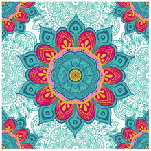Charger l&#39;image dans la galerie, Fleurs ethniques - peinture en diamant complet - 40x40cm

