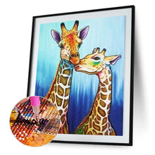 Charger l&#39;image dans la galerie, Girafe baiser - peinture en diamant complet - 30x40cm
