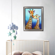 Charger l&#39;image dans la galerie, Girafe baiser - peinture en diamant complet - 30x40cm
