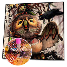 Charger l&#39;image dans la galerie, Hibou - peinture en diamant complet - 30x30cm
