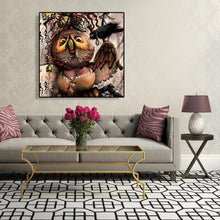 Charger l&#39;image dans la galerie, Hibou - peinture en diamant complet - 30x30cm
