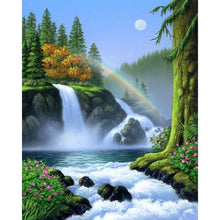 Charger l&#39;image dans la galerie, Arc-en-ciel de fleuve - peinture complète de diamant - 30x40cm
