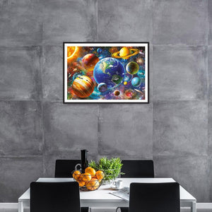 Univers - peinture diamant pleine - 40x30cm