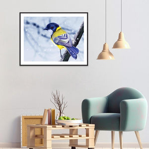 Oiseau debout - peinture complète de diamant - 40x30cm