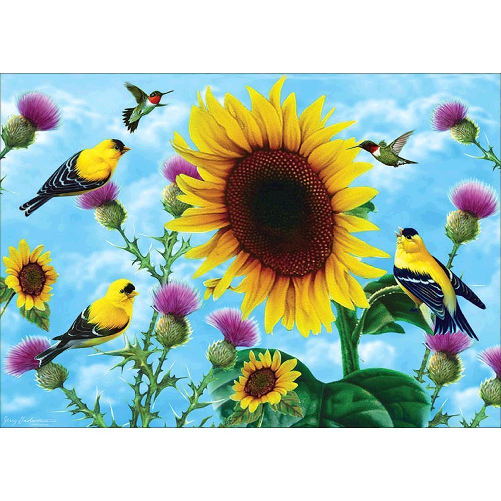 Oiseau debout - peinture complète de diamant - 40x30cm