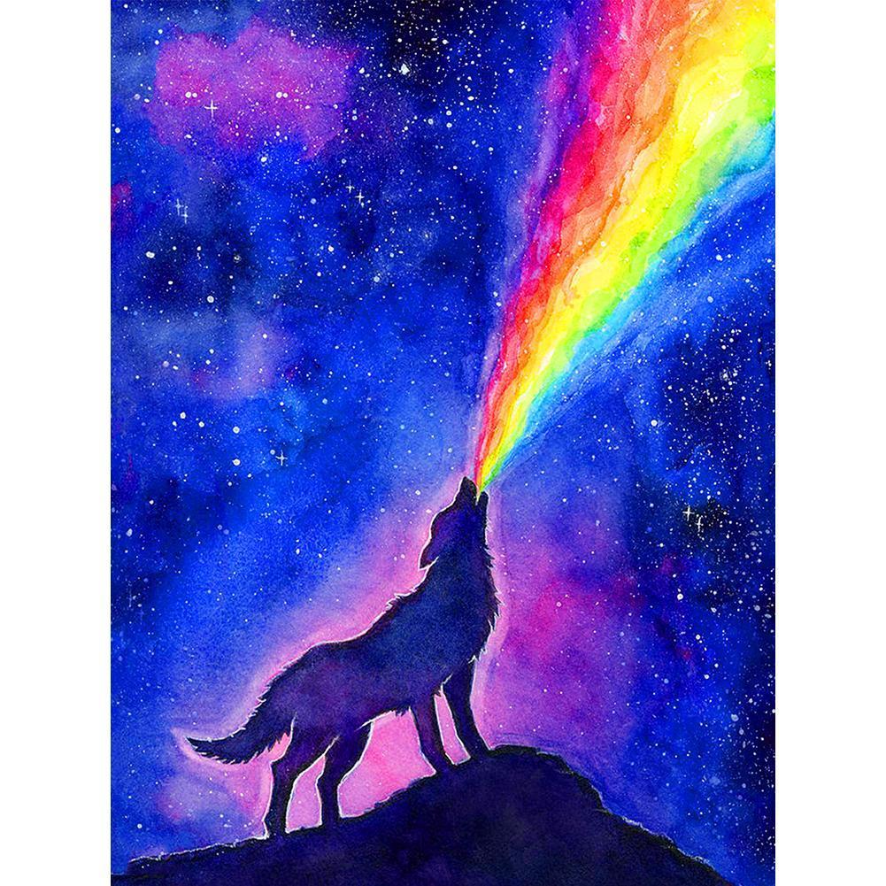 Loup de nouveauté - peinture de diamant complète - 30x40cm