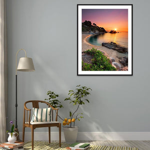Bord de mer facile - peinture en diamant complet - 30x40cm