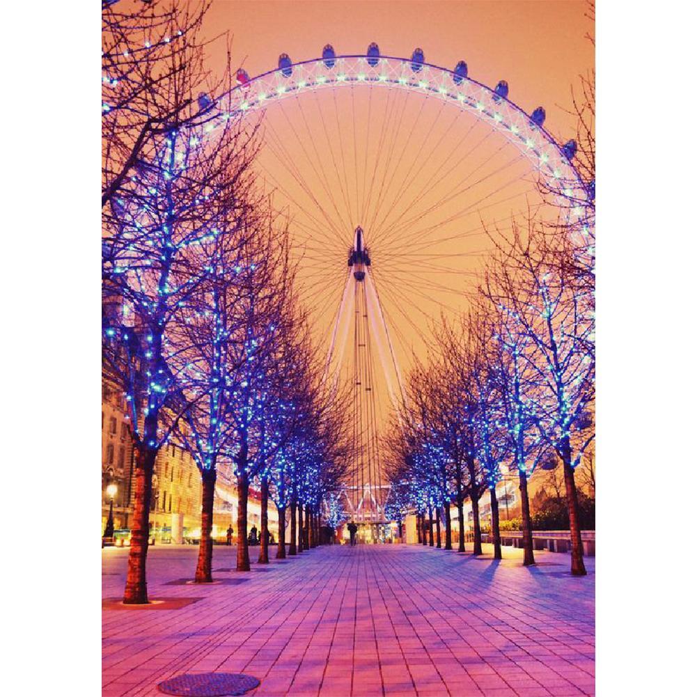 Grande roue - peinture en diamant complet - 30x40cm