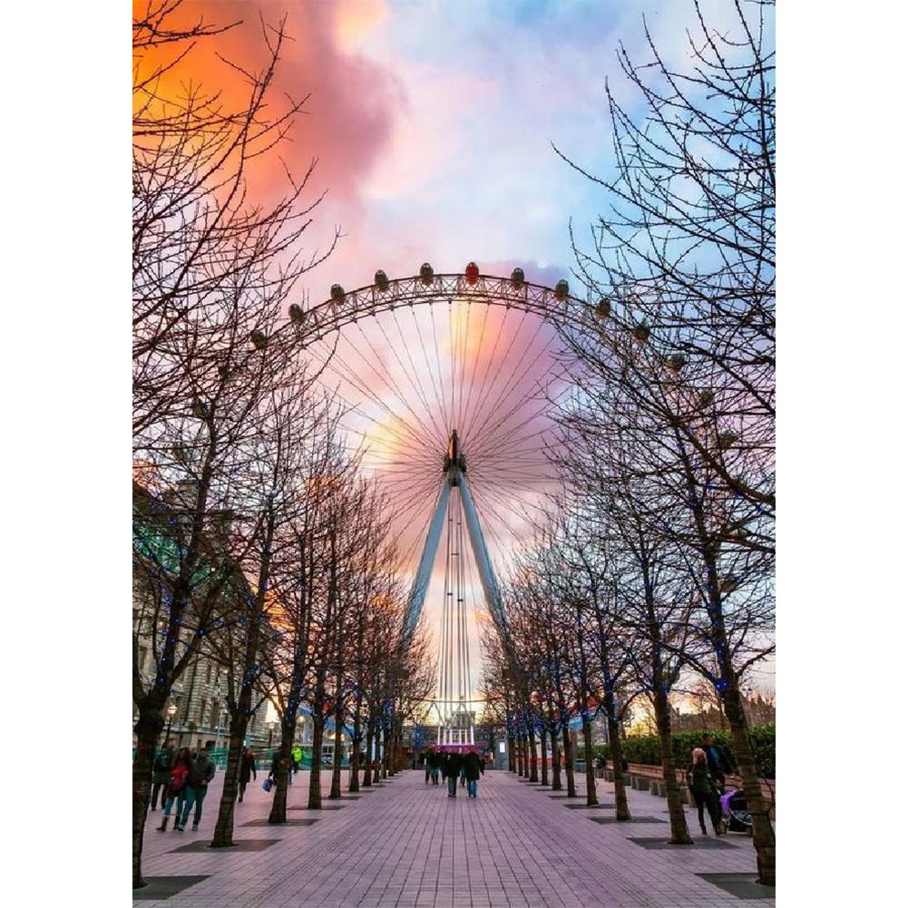 Grande roue - peinture en diamant complet - 30x40cm
