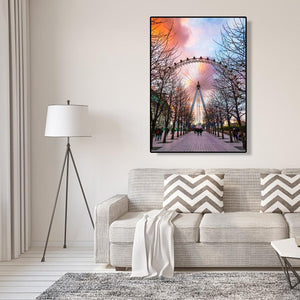 Grande roue - peinture en diamant complet - 30x40cm