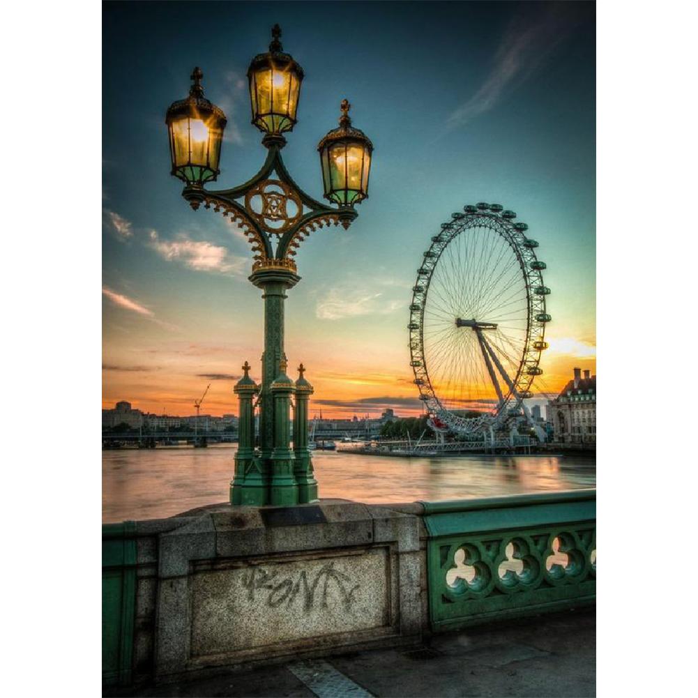 Grande roue - peinture en diamant complet - 30x40cm