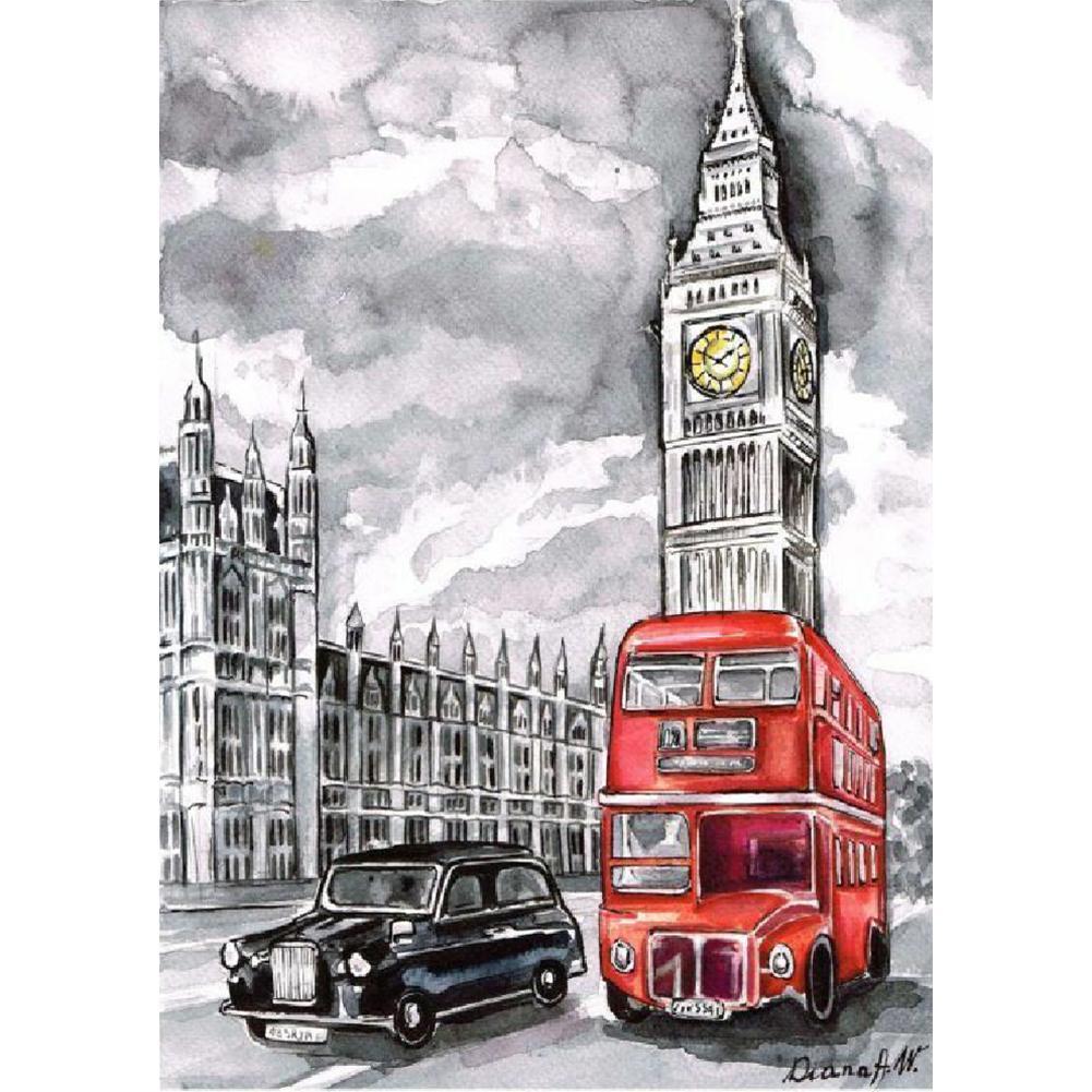 Big ben - peinture en diamant complet - 30x40cm
