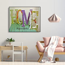 Charger l&#39;image dans la galerie, Ensemble de lettres rondes - peinture en diamant complet - 40x30cm
