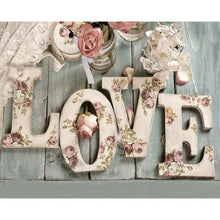 Charger l&#39;image dans la galerie, Ensemble de lettres rondes - peinture en diamant complet - 40x30cm
