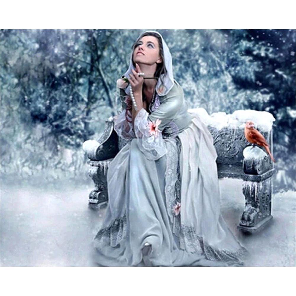 Oiseau de beauté - peinture complète de diamant - 40x30cm