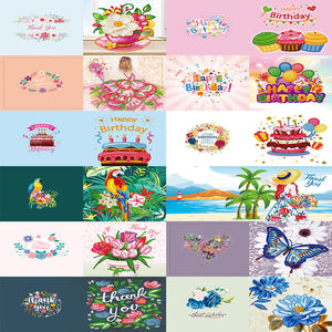 12pcs/Set-Birthday-Diamond Cartes de voeux