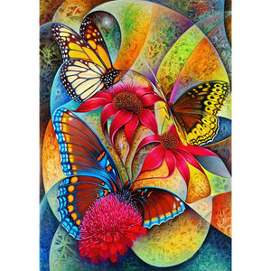 Papillon - peinture en diamant complet - 30x40cm