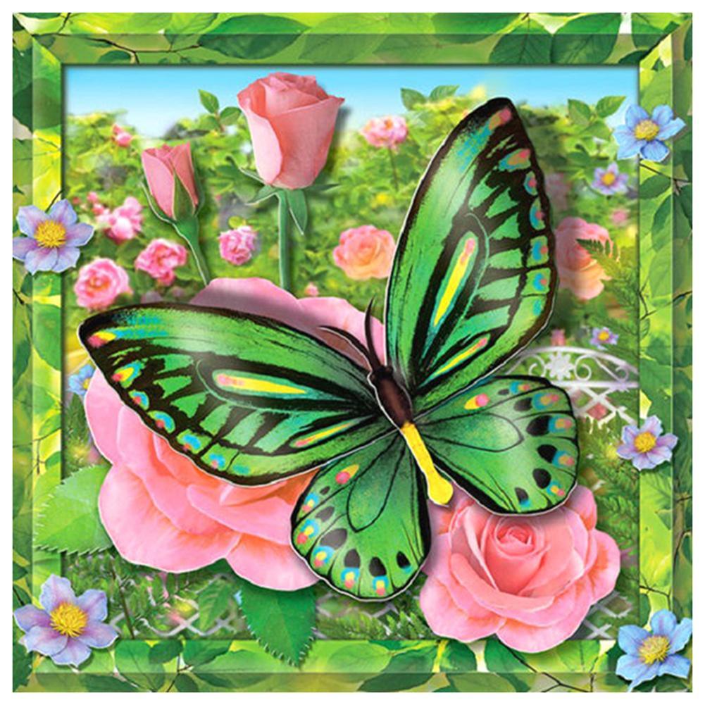 Papillon - peinture en diamant complet - 30x30cm