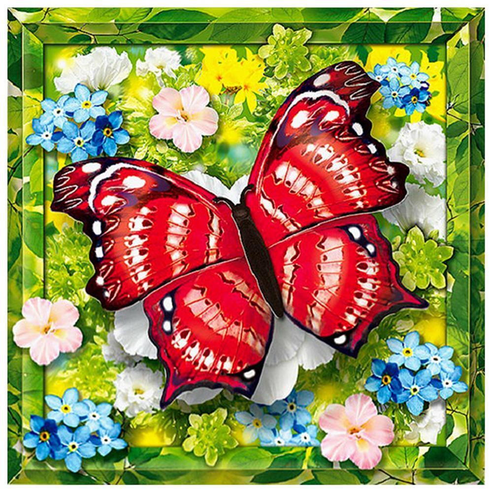 Butterflyation - peinture en diamant complet - 30x30cm