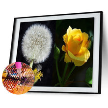 Charger l&#39;image dans la galerie, Pissenlit de point de croix - peinture complète de diamant - 30x40cm
