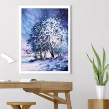 Charger l&#39;image dans la galerie, Neiges de point de croix - peinture complète de diamant - 30x40cm
