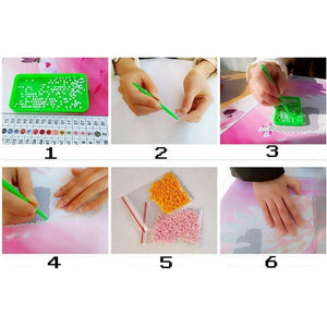 Lettre - peinture en diamant complet - 30x35cm