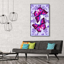 Charger l&#39;image dans la galerie, Papillon - peinture en diamant complet - 30x48cm
