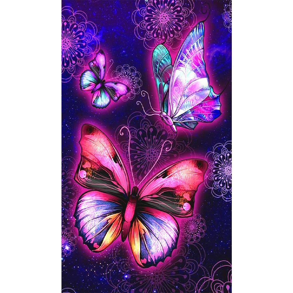 Papillon - peinture en diamant complet - 30x48cm