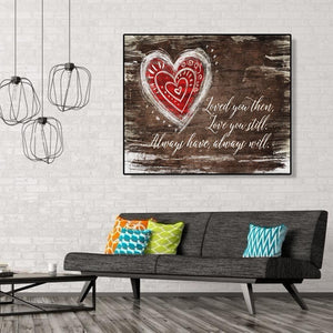 Word - diamant rond complet - 35x30cm