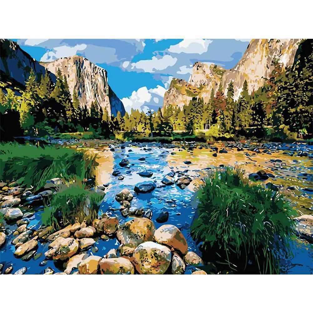 Scène de montagne - peinture complète de diamant - 40x30cm