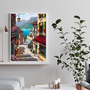 Maison - peinture en diamant complet - 40x30cm