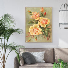 Charger l&#39;image dans la galerie, Fleur jaune - peinture en diamant complet - 40x30cm
