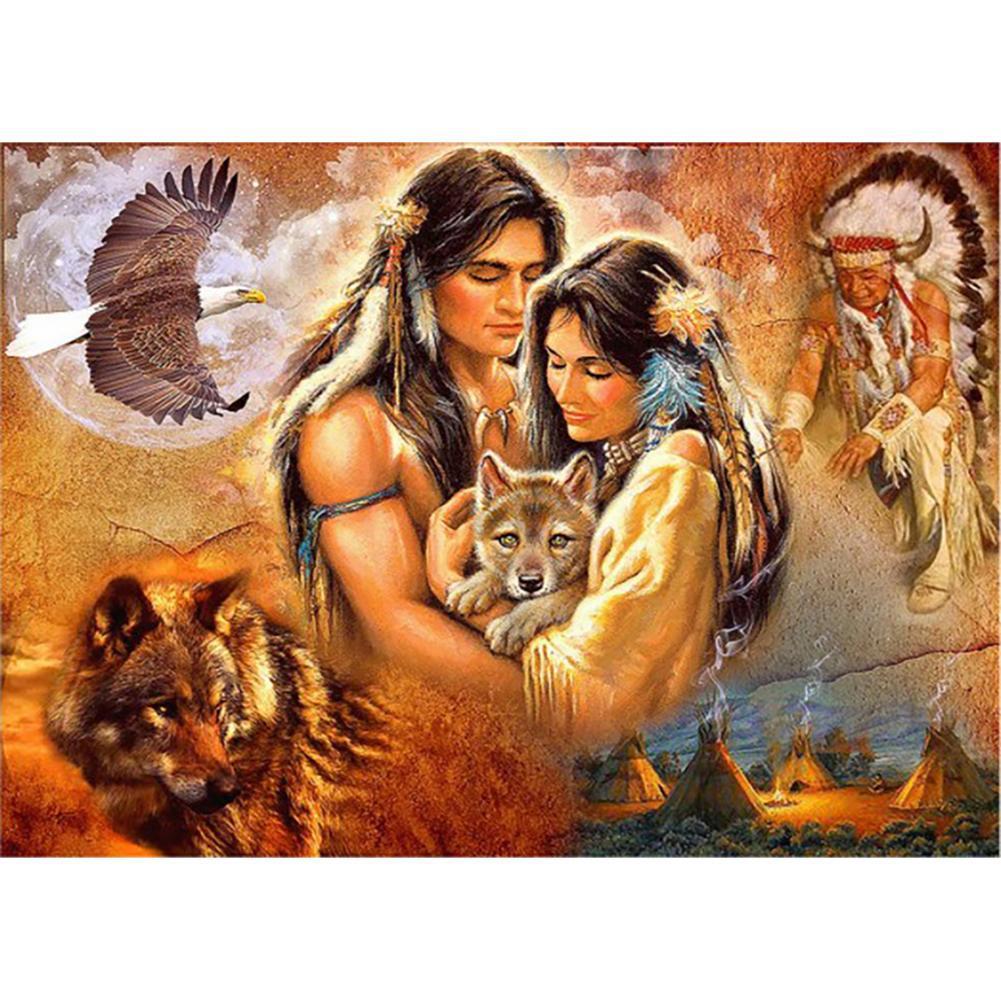 Amoureux de l’époque - peinture en diamant complet - 40x30cm