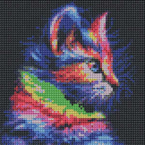 Catpicture complète - peinture en diamant complet - 30x30cm