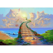 Charger l&#39;image dans la galerie, Cat world - peinture diamant pleine - 40x30cm
