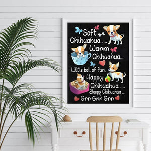 Kawaii chiens - peinture diamant complet - 40x50cm