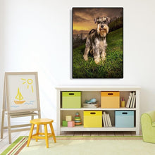 Charger l&#39;image dans la galerie, Chien gris - peinture en diamant complet - 30x40cm
