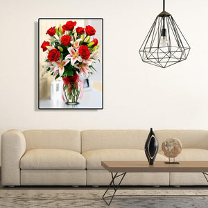 Fleur - peinture en diamant complet - 30x40cm