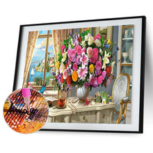 Charger l&#39;image dans la galerie, Fleurs colorées complètes - peinture complète de diamant - 30x40cm
