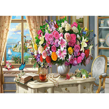 Charger l&#39;image dans la galerie, Fleurs colorées complètes - peinture complète de diamant - 30x40cm
