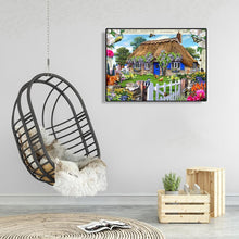 Charger l&#39;image dans la galerie, Mosaïques mur de maison rural - peinture complète de diamant - 30x40cm
