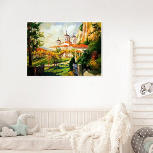 Paysage de bâtiment - peinture complète de diamant - 30x40cm
