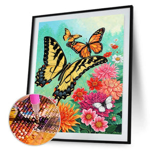 Papillon - peinture en diamant complet - 30x40cm
