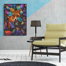Charger l&#39;image dans la galerie, Feuilles d’animal renard - peinture diamant pleine - 30x40cm
