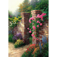 Charger l&#39;image dans la galerie, Porte de mur de fleur - peinture complète de diamant - 30x40cm
