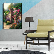 Charger l&#39;image dans la galerie, Porte de mur de fleur - peinture complète de diamant - 30x40cm
